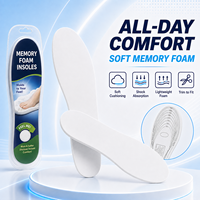 Semelles en mousse à mémoire de forme blanches en gros pour hommes et femmes, découpables sur mesure, douces, absorbant les chocs, inserts de chaussures pour chaussures de sport et décontractées