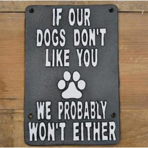 Plaque murale rustique en métal pour chien avec empreinte de patte et citation amusante – Décoration murale pour la maison, installation facile, type panneau décoratif vintage avec texte - Product Image 1