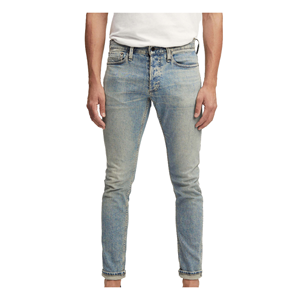 Jean en denim 100 % coton pour homme, coupe droite, taille mi-haute, bleu clair, extensible, imperméable et écologique – Vente en gros - Product Image 5