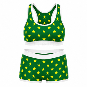 HMR Sisterhood Sorority Sports <b>Bra</b> & Shorts 2-Piece Gym Fitness Workout Activewear High Quality Summer Sportswear - Product Image 5