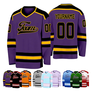 Derniers articles : Maillot de hockey sur glace unisexe personnalisé, respirant, col en V, manches longues, vêtements de sport d'équipe, personnalisable ODM OEM - Product Image 2