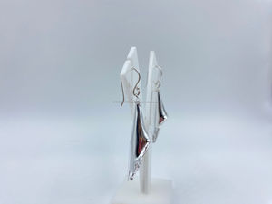 Stylish <b>Silver</b> Design <b>Sterling</b> <b>Earrings</b> for Women Elegant Lightweight Gold Plated Jewelry for Everyday Weddings Parties Makes - Product Image 2