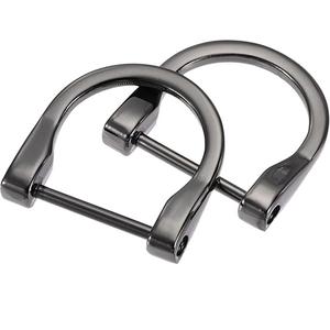 Hebilla de anillo en D en forma de U con tornillo, de aleación de zinc, para bolsos, cinturones, equipaje, arneses y accesorios de cuero. - Product Image 1