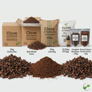 Clavos de olor marrón rojizo secos, origen AD Sulawesi Tenggara, MOQ 1, 10 KG, embalaje en caja de cartón, muestra disponible para verificación de calidad - Product Image 2