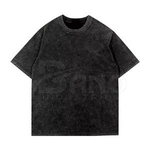 Camiseta de Hombre con Lavado Ácido de la Mejor Calidad, 100% Algodón, Transpirable, Informal, para Verano - Product Image 5