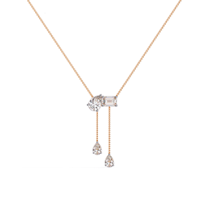 Collier pendentif en moissanite taille émeraude, argent 925 plaqué rhodium, ras-de-cou minimaliste de luxe unisexe, bijoux de mariage certifiés GRA - Product Image 3