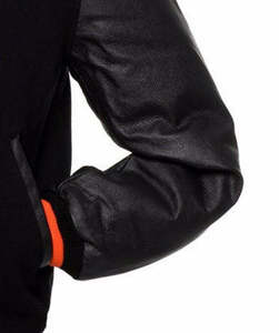 High Street Custom Embroidered Wool/Polyester Winter <b>Patchwork</b> Bomber <b>Jacket</b> for Men - Product Image 4