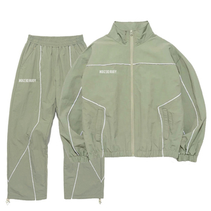 Conjunto Deportivo Unisex 2026, Negro, Manga Larga, Color Sólido, Cierre Frontal con Cremallera, Bolsillos Laterales, Secado Rápido, Corte Regular, Otoño - Product Image 5
