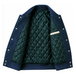Chaqueta Varsity Personalizada con el Escudo de Brooklyn en Azul Cobalto, Chaqueta Universitaria de Béisbol, Chaqueta Bomber con Bordado Chenille, Venta al Por Mayor OEM - Product Image 3