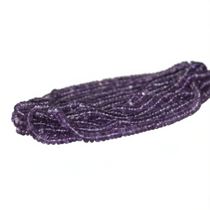 Fournisseur de pierres précieuses de Jaipur : Perles en améthyste violette naturelle, 4 mm, 5 mm, rondelles simples, bracelets faits à la main, bijoux en cristal naturel - Product Image 2