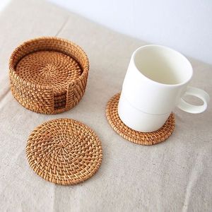 Elegant Design Rattan Coaster Jute Coaster Rope Coaster Place Mats Woven Rattan Coaster Mats At very low factory Price - Product Image 1