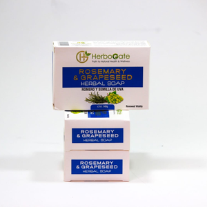 Jabón Herbal Natural de Romero y Semilla de Uva para una Limpieza Profunda, Hidratación y Cuidado Diario de la Piel - Product Image 3