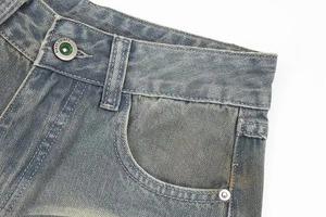 Shorts en jean délavé à l'acide pour homme, taille mi-haute, en nylon/coton de haute qualité, style streetwear, décontracté, respirant, séchage rapide, été - Product Image 4
