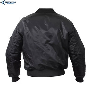 DAIZEN <b>STAR</b> INTERNATIONAL Men Bomber <b>Jacket</b> Solid Color Zipper Closure Windproof Stand Collar Front Casual Outerwear Winter Wear - Product Image 3
