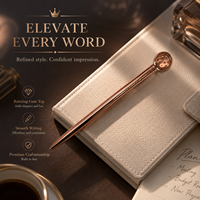 Stylo de luxe avec gros diamant, stylo à bille rotatif en cristal, papeterie créative, stylo gel, stylo porte-bonheur, vente en gros