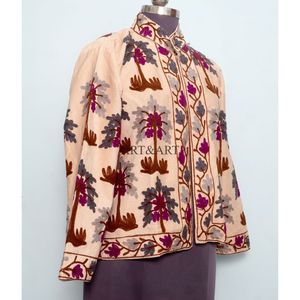 Veste courte matelassée en coton brodé à la main, style ethnique, pour la saison hivernale, vente en gros, mode traditionnelle, écologique - Product Image 3