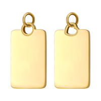 Pendentifs et breloques vierges en acier inoxydable gravables pour la fabrication de bijoux, avec logo de marque personnalisé