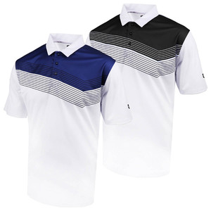 Chemise décontractée pour homme à manches courtes blanche avec logo sur le devant, séchage rapide, tricotée, coupe classique - Product Image 3