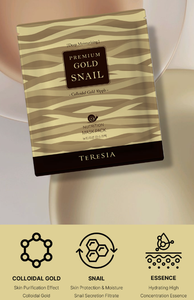 Masque en feuille TERESIA Gold Snail au collagène, soin nourrissant pour le visage, en sachet scellé, pour tous types de peau - Product Image 4