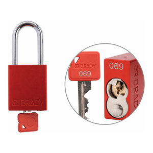 Candados de Seguridad Brady Velocity Plus de Aluminio con Llave Igualada para LOTO - Product Image 1