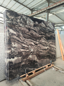 Natural Brown Marble Floor Tiles Large Polished Black Slab for Kitchen and Living Room Cut to Size Stone Wall Cladding - Product Image 2