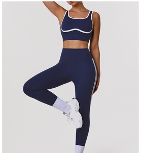 Nuevo Conjunto de Yoga de 2 Piezas para Mujer, Sin Costuras, Ligero, Moldeador, con Bloques de Color, Cintura Alta Elástica, para Gimnasio, Deportes y Yoga - Product Image 6