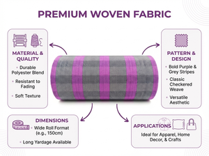 Sustainable Recycled Stripes 100% Nylon PVC Coated Medium Weight <b>Fabric</b> Roll Strong Woven for Reusable Shopping Bags & Tote Bags - Product Image 6