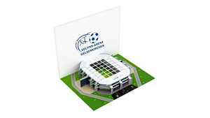 Tarjeta de Felicitación 3D Pop-Up de Veltins-Arena Gelsenkirchen, Impresión Digital, Papel con Barnizado Mate - Product Image 4