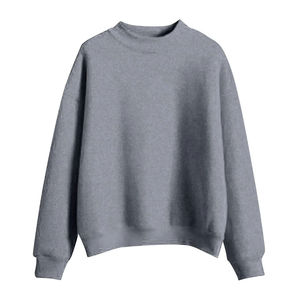 เสื้อสเวตเชิ้ตคอกลมผู้หญิง สีพื้น แขนยาว ผ้าฝ้ายถัก 100% สวมใส่สบายๆ สำหรับฤดูใบไม้ร่วง - Product Image 4