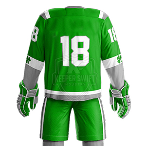 100% Polyester Breathable Quick Dry Ice Hockey Uniform Private Label Polyester Made Ice Hockey Uniform - Product Image 4