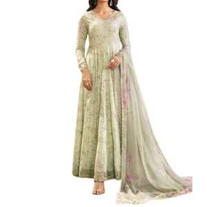 Trajes de Algodón Pakistaní, Vestidos Faisalabad, Salwar Kameez, Ropa Casual de Verano para Mujer, Diseño Pintado a Mano - Product Image 1