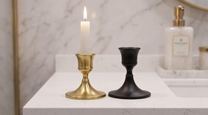 Hot Sale Antique Metal Black & golden Candle Holders of 3 for Wedding Event <b>Table</b> Centerpiece Decoration - Product Image 5