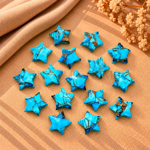 Turquesa Azul Cobre en Forma de Estrella, Facetada, 10mm, Gema Suelta para Venta al por Mayor, Suministros de Joyería, Diseño de Colgantes DIY, Piedra para Manualidades - Product Image 4