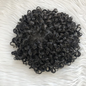 Perruque complète en dentelle, cheveux humains, bouclés crépus, densité 130%, design central, 100% nouée à la main, nœuds invisibles - Product Image 1