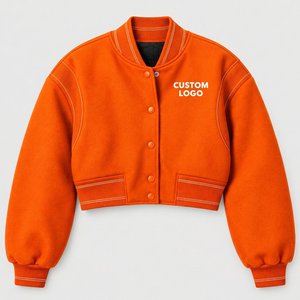 Chaqueta Corta Extra Grande con Lavado Ácido Estilo Vintage, Manga Larga, Ropa Casual de Otoño, Moda Urbana - Product Image 4