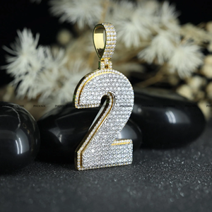 จี้ตัวอักษรตามสั่ง ประดับเพชรโมอิสซาไนต์ VVS เงินแท้ S925 สไตล์ฮิปฮอป เครื่องประดับคุณภาพสูง โดย Phoenix Enterprise - Product Image 6
