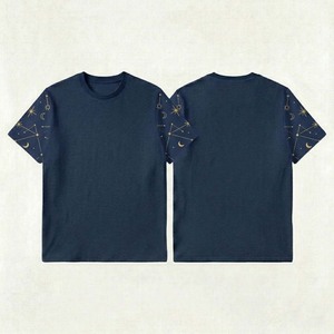 T-shirt pour homme 100% coton anti-boulochage, coupe ample, manches courtes, tissu durable, écologique, basique, 220g - Product Image 5