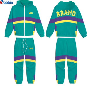 Top Trend Men Clothes Outfit Custom Color Block Patchwork Windbreaker Tracksuit Men Track <b>Zip</b> <b>up</b> <b>Jacket</b> and Pant Windbreaker Set - Product Image 3