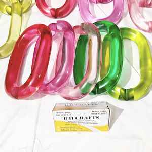 ของตกแต่งบ้าน โซ่เรซิ่นแบบกำหนดเองได้ ขนาดใหญ่มาก สีใส สีสันหลากหลาย มีโซ่เรซิ่นขนาดใหญ่ให้เลือก - Product Image 6