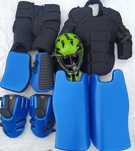 Equipo de Protección para Portero de Hockey sobre Césped Eoin Winston, Casco Verde, Espinilleras Azules, Protector de Pecho para Deportes de Equipo - Product Image 1