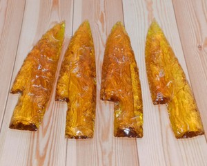 Daga de Citrino Amarillo, Decoración para el Hogar, Cuchillo Decorativo de Cristal, Escultura de Piedra de Vidrio Hecha a Mano, Regalo Energético de Feng Shui - Product Image 1
