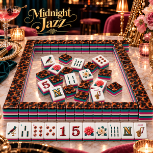 Juego de Mahjong Americano Premium Midnight Jazz de 160 Piezas, Juego de Fichas de Mahjong de Acrílico Premium con Esquinas Redondeadas para Regalo Navideño - Product Image 4