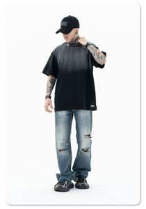 Custom 100% Cotton Acid Wash T-<b>Shirt</b> Vintage DIstressed T <b>Shirts</b> for Men - Product Image 4