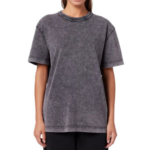 Camiseta de Mujer con Lavado Ácido, Calidad Premium, Estilo Casual, Holgada, 100% Algodón, Tela Ligera, Cómoda, de Secado Rápido, Transpirable y Moderna - Product Image 1