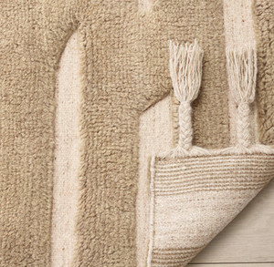 Tapis moderne en laine/soie à motifs abstraits de luxe |   Tapis Doux et Moelleux Antidérapant, Adapté aux Animaux de Compagnie, pour Salon, Chambre à Coucher, Décoration Intérieure - Product Image 6