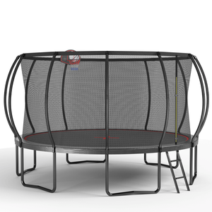 Trampoline YC 14FT Pumpkin noir et rouge avec cadre de 90 cm de hauteur, jouets de saut - Product Image 2