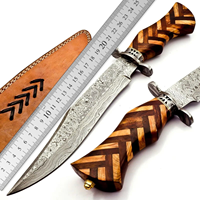 Couteau Bowie Tracker Damas fait main, très demandé, avec manche en bois, lame pleine longueur, étui de transport horizontal, personnalisable, OEM, pour camping en extérieur