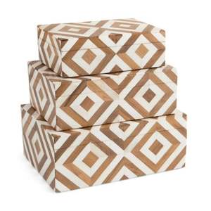 Boîte de luxe en résine et MDF pour emballage cadeau, décoration intérieure et rangement décoratif - Product Image 1