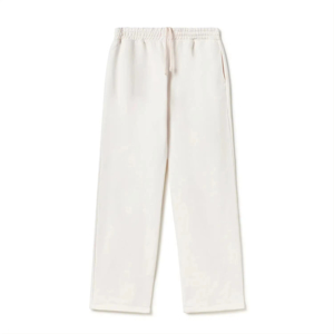Pantalones Deportivos Negros de Felpa para Mujer, Cintura Elástica con Cordón, Corte Holgado Informal, Rectos, Largos, Color Sólido, para Otoño - Product Image 2