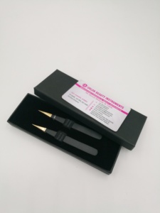 Pinzas para Cejas de Calidad Duradera, Acero Sostenible, Logotipo Personalizado, Punta Puntiaguda, Pinzas para Depilar Cejas con Empaque en Caja de Cartón. - Product Image 4